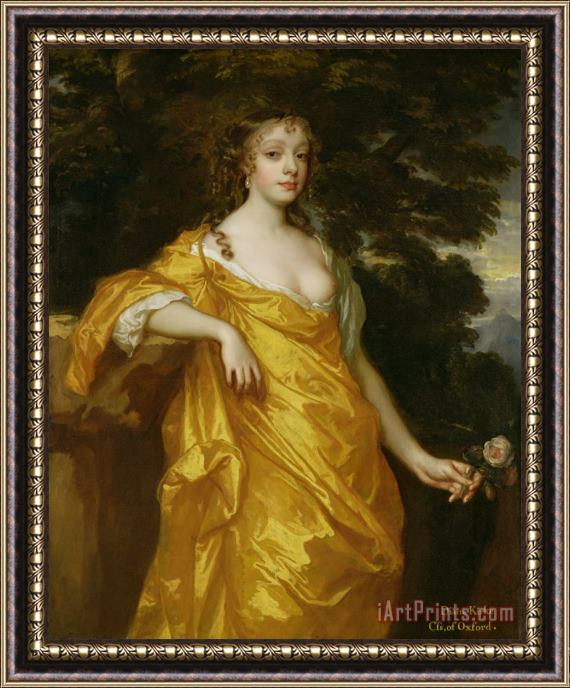 Sir Peter Lely Diana Kirke-Later Countess of Oxford Framed Painting
