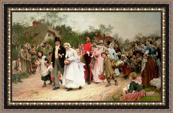 Sir Samuel Luke Fildes The Village Wedding Framed Print