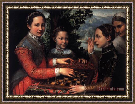 Sofonisba Anguissola The Chess Game Framed Painting