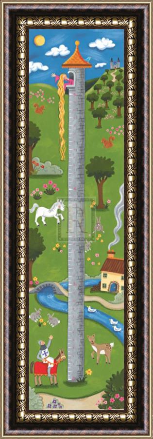 Sophie Harding Rapunzel Growth Chart Framed Painting