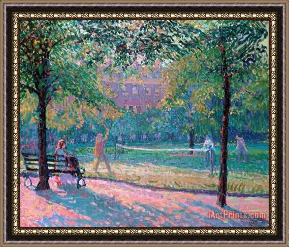 Spencer Frederick Gore Game of Tennis Framed Painting