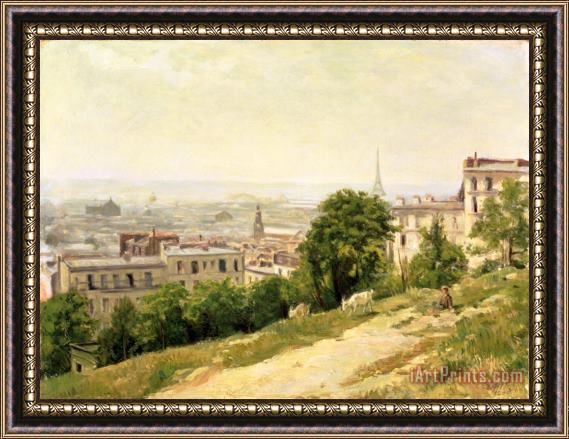 Stanislas Victor Edouard Lepine View of Paris Framed Painting