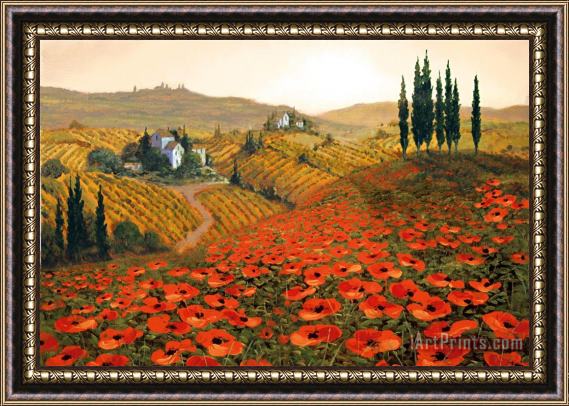 Steve Wynne Hills of Tuscany II Framed Painting