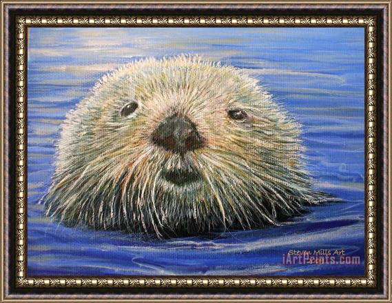 Steven Mills California Otter Framed Painting