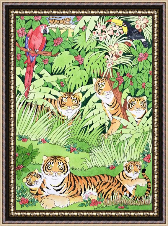 Suzanne Bailey Tiger Jungle Framed Painting