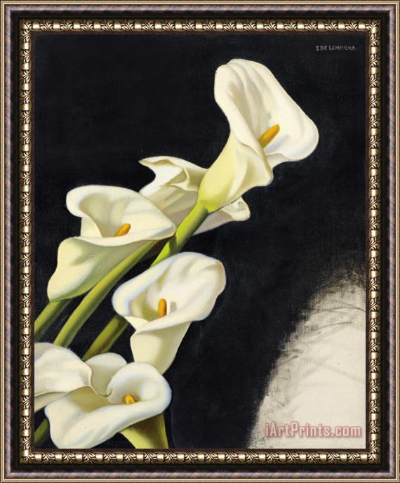 tamara de lempicka Arums Etude, 1938 Framed Painting