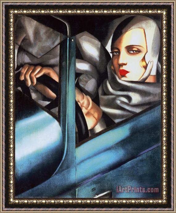tamara de lempicka Autoportrait Framed Painting