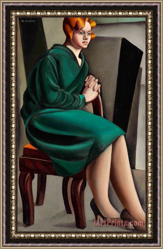 tamara de lempicka Femme Assise, 1925 Framed Painting