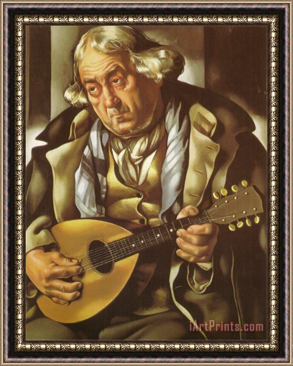 tamara de lempicka Lhomme a La Guitare 1935 Framed Print