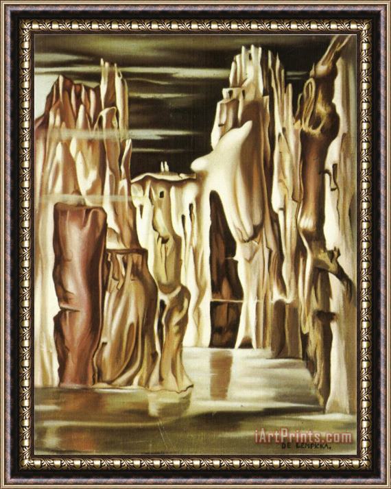 tamara de lempicka Paysage Surrealiste Framed Painting