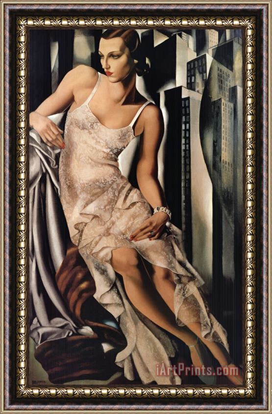 tamara de lempicka Portrait De Madame Allan Bott, 2001 Framed Painting