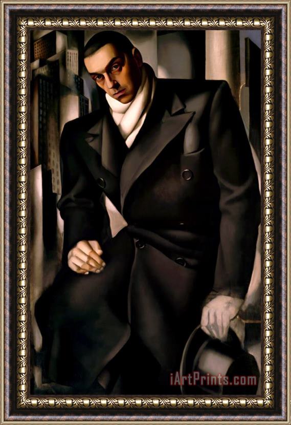tamara de lempicka Portrait of a Man II Framed Painting