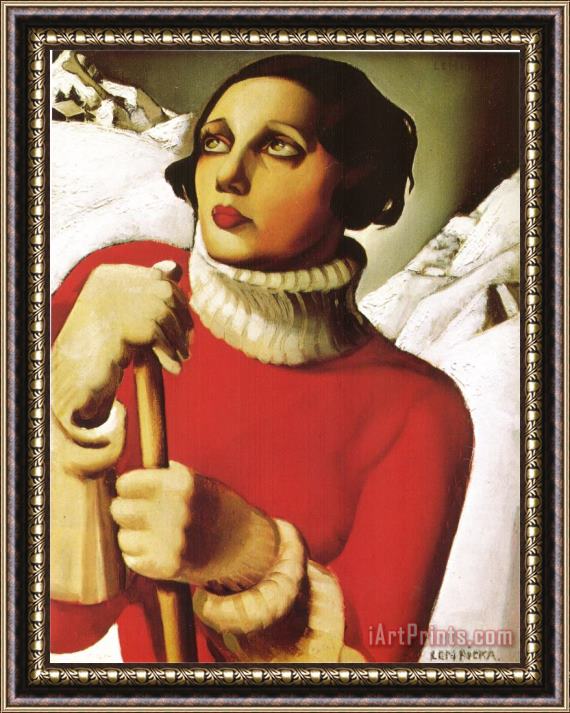 tamara de lempicka Saint Moritz 1929 Framed Painting