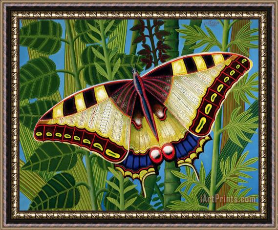 Tamas Galambos Butterfly Framed Painting