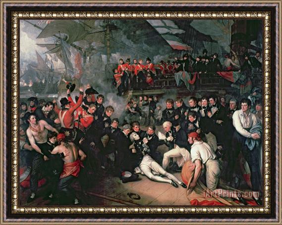 The Death of Nelson Benjamin West Framed Painting