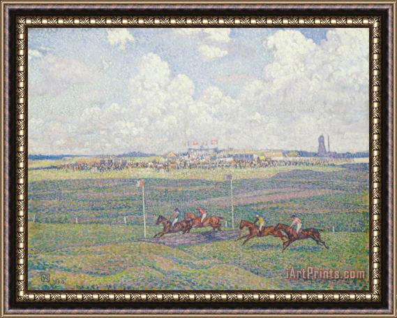 Theo van Rysselberghe The Racecourse at Boulogne-sur-Mer Framed Painting