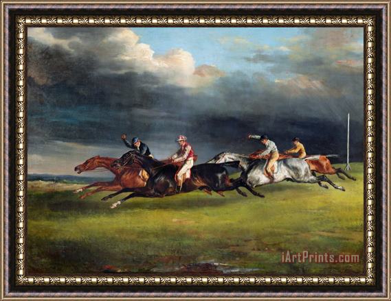 Theodore Gericault The Epsom Derby Framed Painting