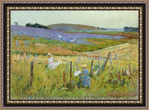 Theodore Wendel The Butterfly Catchers Framed Print