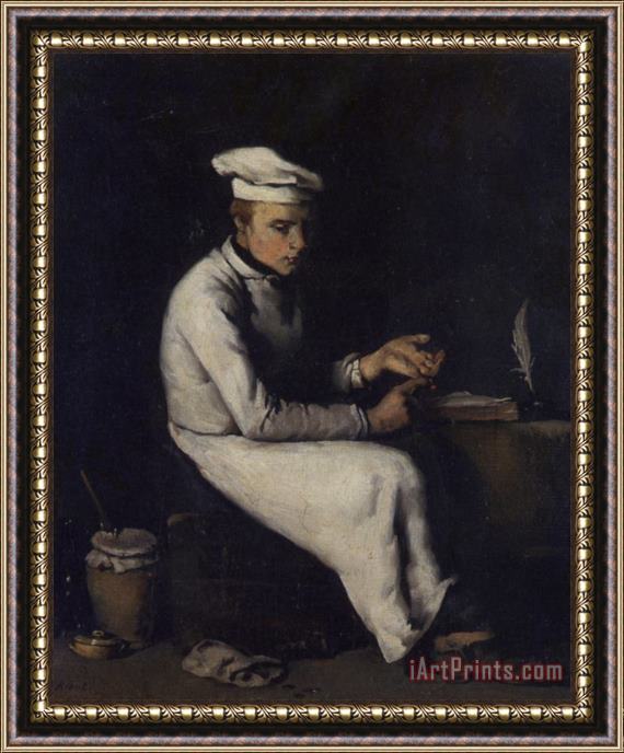 Theodule Augustine Ribot The Cook Accountant Framed Painting
