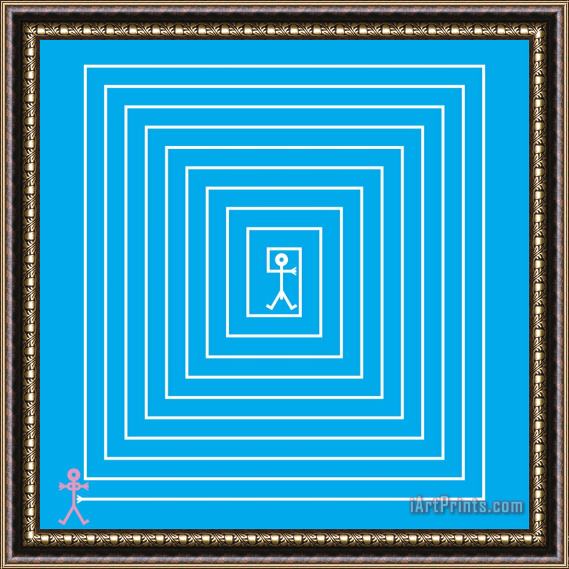 Thisisnotme Male Maze Icon Framed Painting