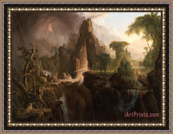 Thomas Cole Expulsion From The Garden of Eden Framed Painting
