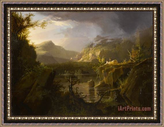 Thomas Cole Romantic Landscape Framed Painting