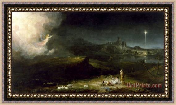 Thomas Cole The Angel Appearing to The Shepherds Framed Print