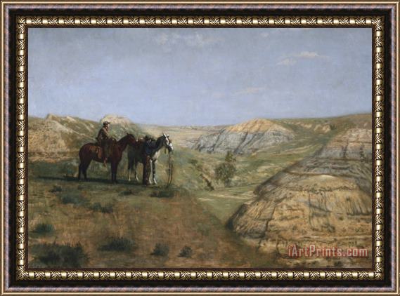 Thomas Eakins Cowboys in The Badlands Framed Print