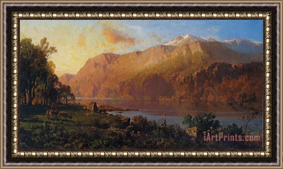 Thomas Hill Emerald Lake Near Tahoe Framed Print