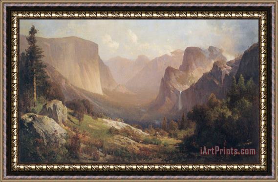 Thomas Hill View of Yosemite Valley Framed Print