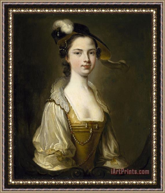 Thomas Hudson Portrait of a Lady Framed Painting