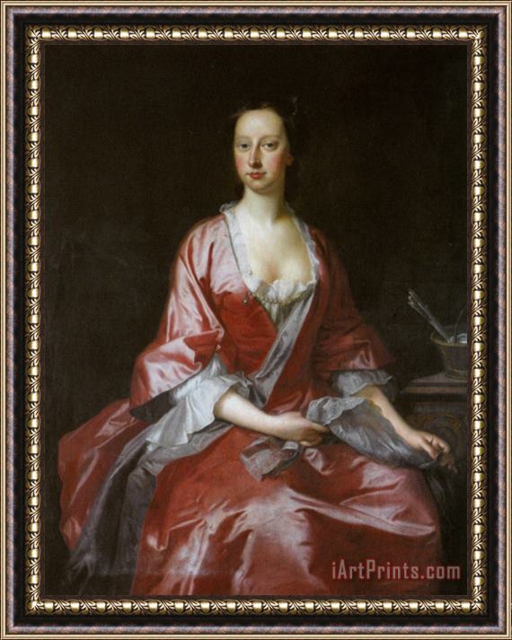 Thomas Hudson Portrait of Margaret Ayshford Framed Painting