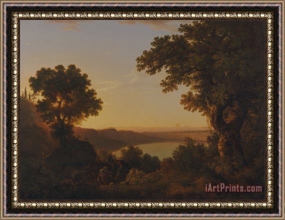 Thomas Jones Lake Albano, Italy Framed Painting