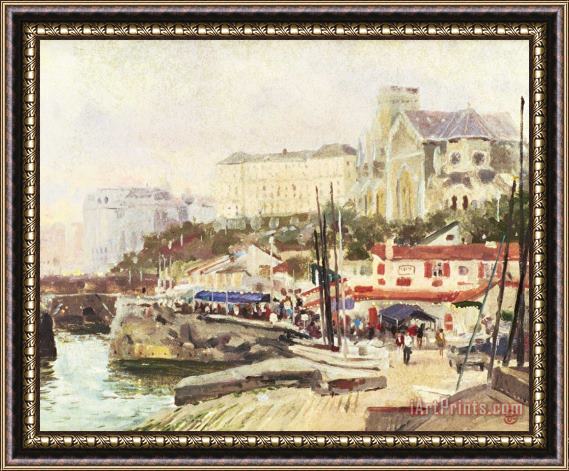 Thomas Kinkade Biarritz Framed Painting