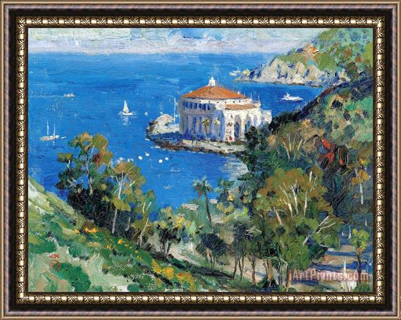 Thomas Kinkade Catalina, View From Descanso Canyon Framed Painting