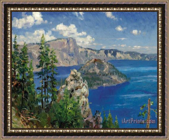 Thomas Kinkade Crater Lake Framed Print