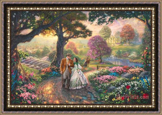 Thomas Kinkade Gone with The Wind Framed Painting