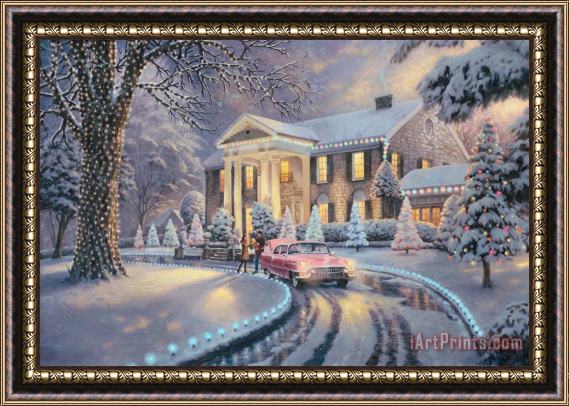 Thomas Kinkade Graceland Christmas Framed Painting