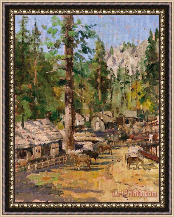 Thomas Kinkade High Country Camp Framed Painting