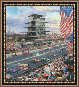 Study for Les Foins Framed Prints - Indianapolis Motor Speedway, 100th Anniversary Study by Thomas Kinkade