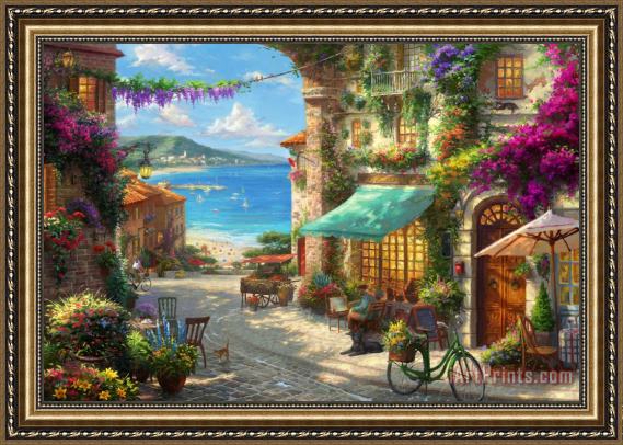 Thomas Kinkade Italian Cafe Framed Print for sale ...