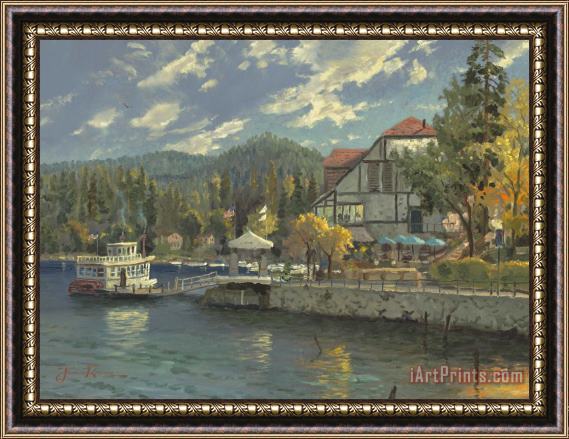 Thomas Kinkade Lake Arrowhead Framed Painting