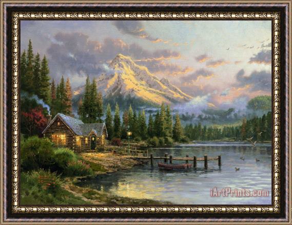 Thomas Kinkade Lakeside Hideaway Framed Print