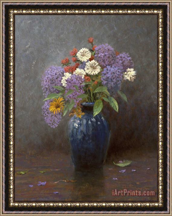 Thomas Kinkade Lilac Bouquet Framed Painting