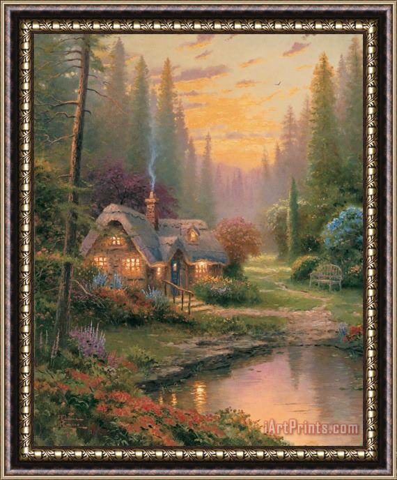 Thomas Kinkade Meadowood Cottage Framed Painting