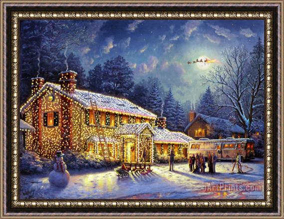 Thomas Kinkade National Lampoon's Christmas Vacation Framed Print