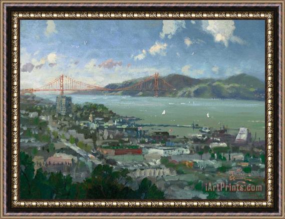 Thomas Kinkade San Francisco, View From Coit Tower Framed Painting