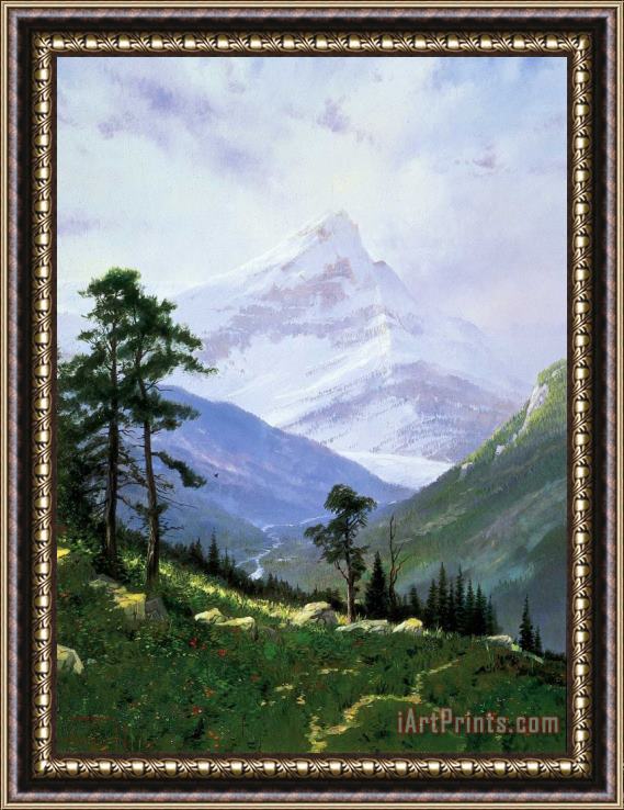 Thomas Kinkade Spring in The Alps Framed Painting