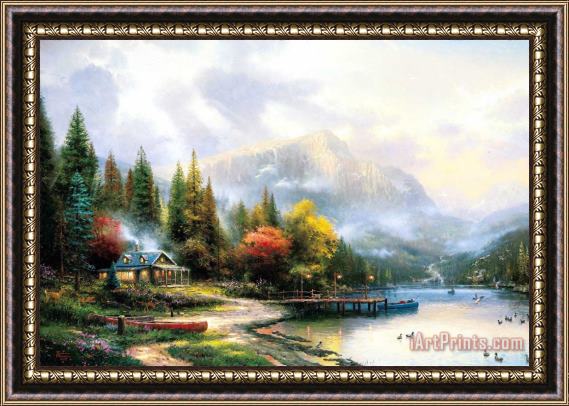 Thomas Kinkade The End of a Perfect Day Iii Framed Painting