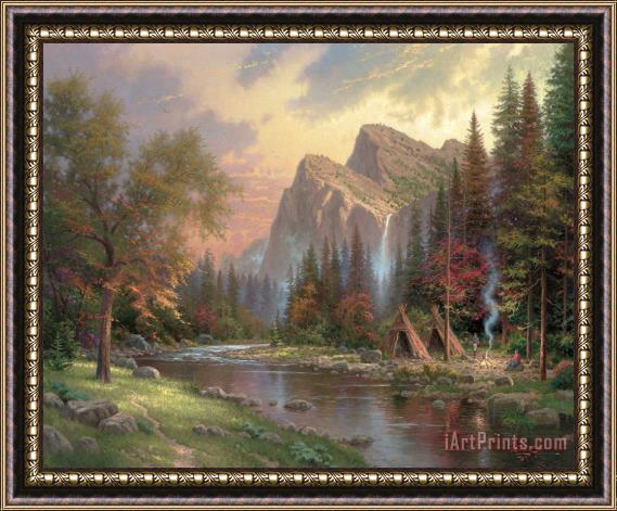 Thomas Kinkade The Mountains Declare His Glory Framed Painting